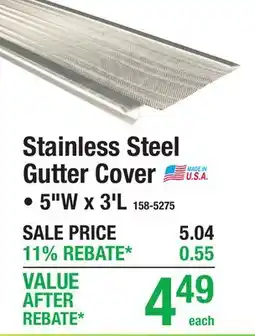 Menards Stainless Steel Gutter Cover offer