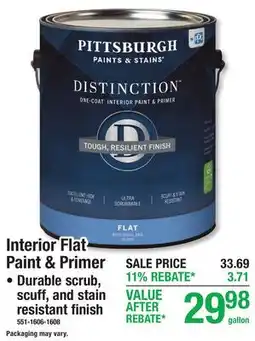 Menards Interior Flat Paint & Primer offer