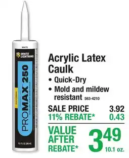 Menards Acrylic Latex Caulk offer
