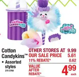 Menards Cotton Candykins offer