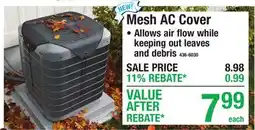 Menards Mesh AC Cover offer