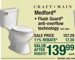 Menards Medford Tall Elongated Toilets offer