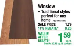Menards Winslow WATERPROOF VINYL PLANK offer