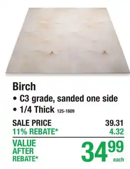 Menards Birch offer
