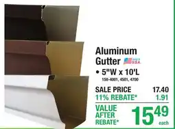 Menards Aluminum Gutter offer