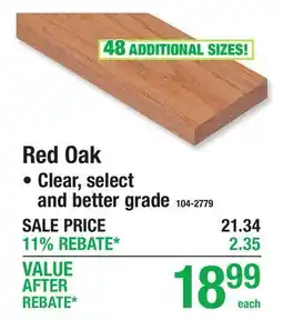 Menards Red Oak offer