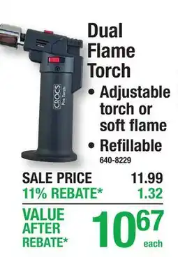 Menards Dual Flame Torch offer