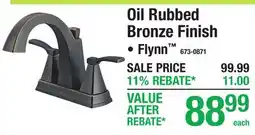 Menards Oil Rubbed Bronze Finish offer
