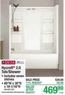 Menards Delta Hycroft 2.0 Tub/Shower offer