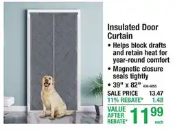 Menards Insulated Door Curtain offer