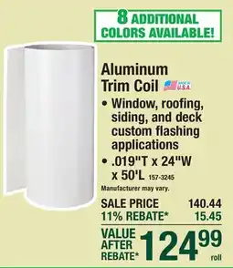 Menards Aluminum Trim Coil offer