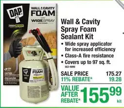 Menards Wall & Cavity Spray Foam Sealant Kit offer