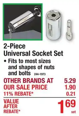Menards 2-Piece Universal Socket Set offer