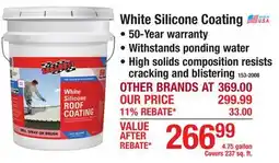 Menards White Silicone Coating offer