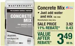 Menards Concrete Mix offer
