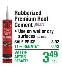 Menards Rubberized Premium Roof Cement offer