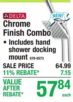 Menards Delta Chrome Finish Combo offer