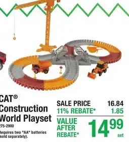 Menards CAT Construction World Playset offer