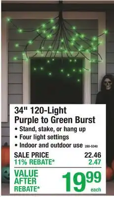 Menards 34 120-Light Purple to Green Burst offer