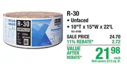 Menards R-30 Fiber Insulation offer