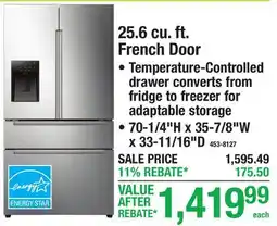 Menards 25.6 cu. ft. French Door REFRIGERATORS offer