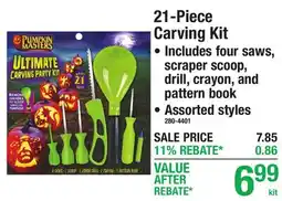 Menards 21-Piece Carving Kit offer