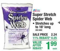 Menards Super Stretch Spider Web offer