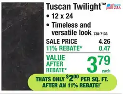 Menards Tuscan Twilight offer
