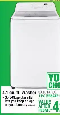 Menards 4.1 cu. ft. Washer offer
