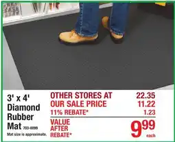 Menards 3' x 4' Diamond Rubber Mat offer
