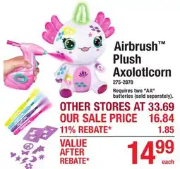 Menards Airbrush Plush Axolotlicorn offer