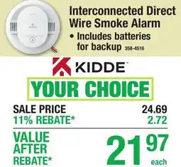 Menards Interconnected Direct Wire Smoke Alarm offer