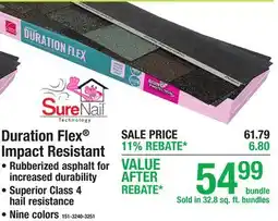 Menards Duration Flex Impact Resistant offer