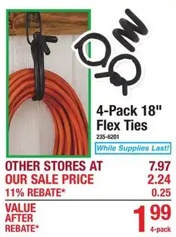 Menards 4-Pack 18 Flex Ties offer