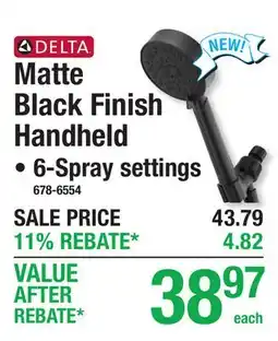 Menards Matte Black Finish Handheld offer