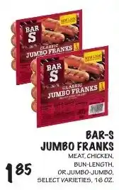 Foodarama Bar-s jumbo franks offer