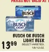 Foodarama Busch or Busch Light Beer offer