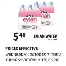 Foodarama Evian Water offer