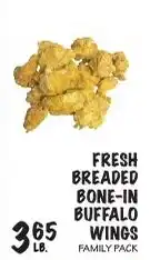 Foodarama Fresh breaded bone-in buffalo wings offer