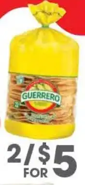 Arteagas Food Center Guerrero tortillas offer