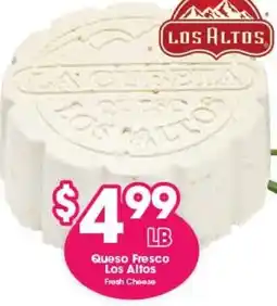 Arteagas Food Center Los Altos Fresh Cheese offer