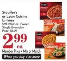 Pavilions Stouffer's or Lean Cuisine Entrées offer