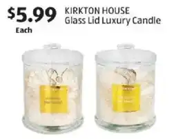 Aldi Kirkton House Glass Lid Luxury Candle offer