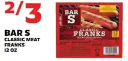 Sedano's Bar S classic meat franks offer