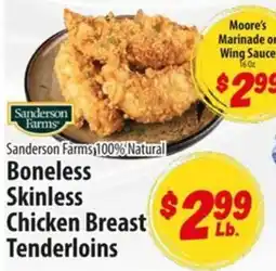 Food Giant Sanderson Farms boneless skinless chicken breast tenderloins offer