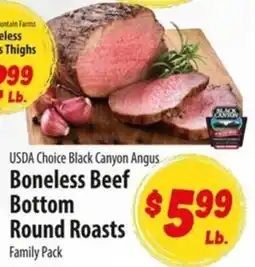 Food Giant Usda Choice Black Canyon Angus Boneless Beef Bottom Round Roasts offer