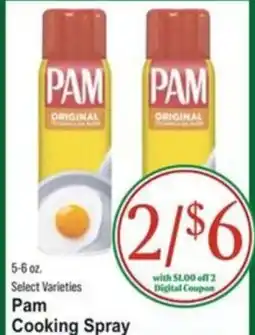 Food Giant Pam Cooking Spray offer