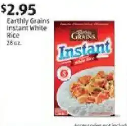 Aldi Earthly Grains instant white rice offer