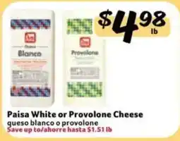 Fresco y Más Paisa White or Provolone Cheese offer