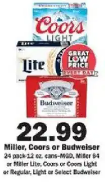 Schnucks Miller, Coors or Budweiser offer
